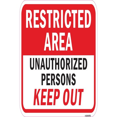 SIGNMISSION Safety Sign, 12 in Height, Aluminum, 24752 A-1218-24752